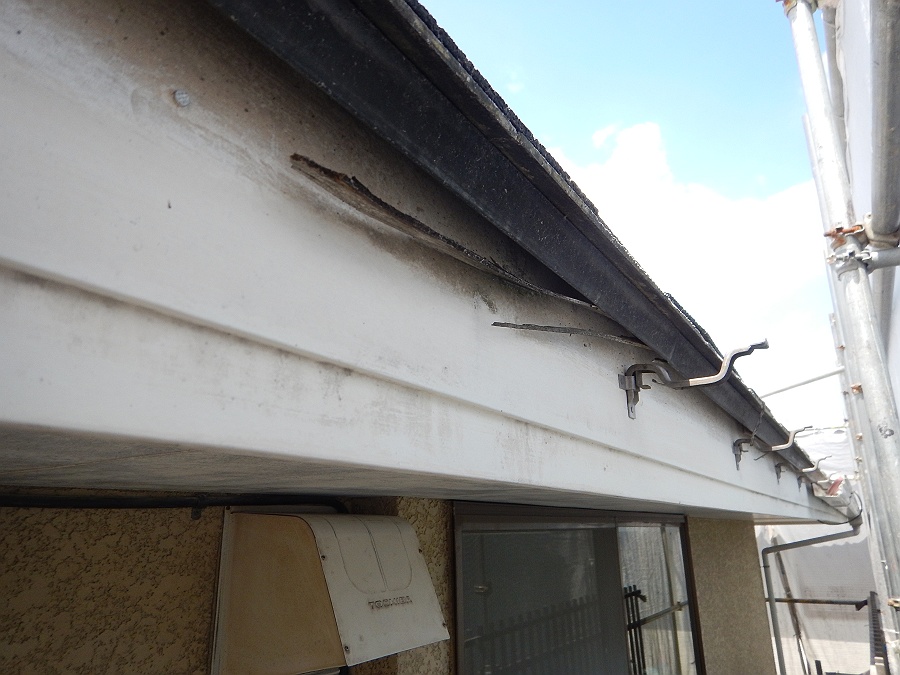 広小舞部分の野地合板の劣化