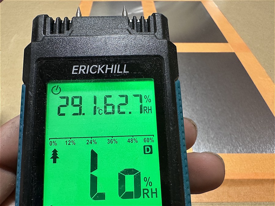 試験塗装環境の温度と湿度