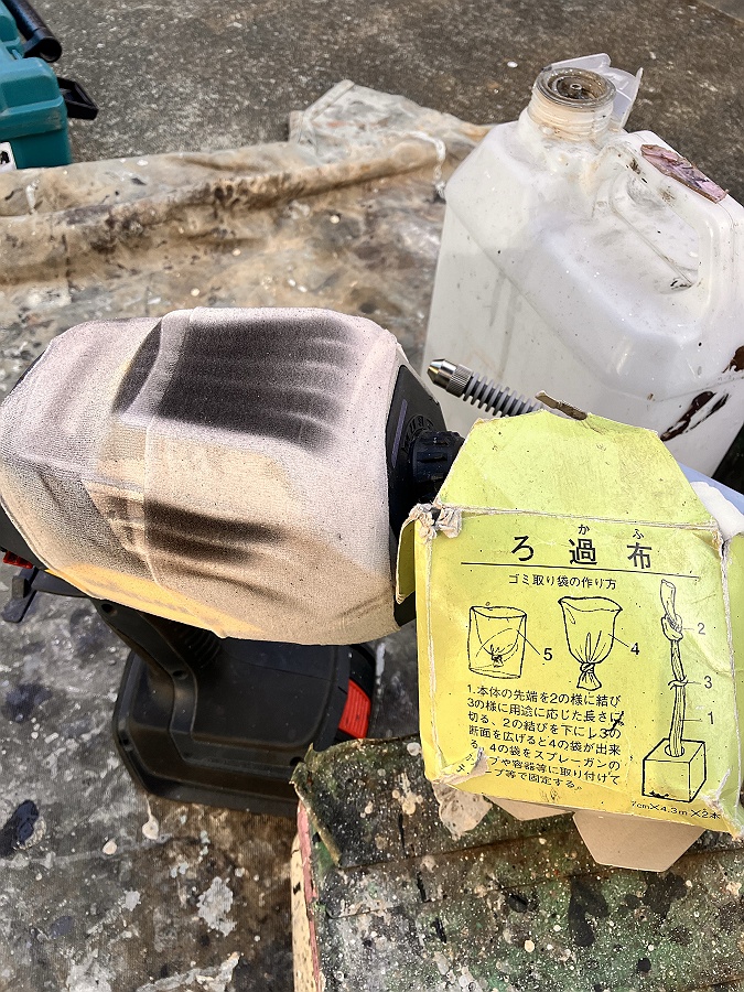 塗料を濾すための「ろ過布」