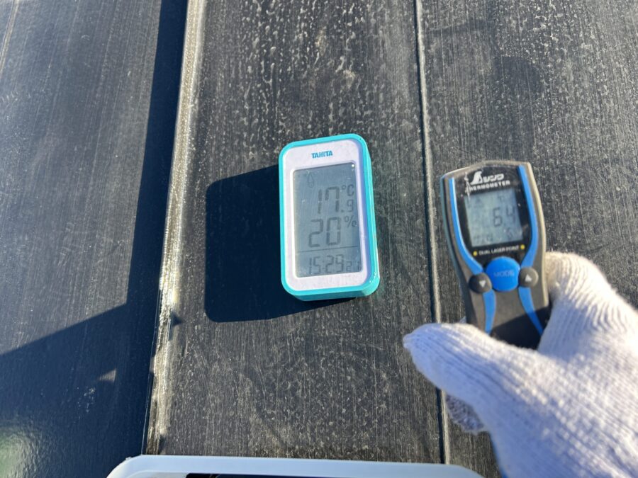 白化防止テスト　気温