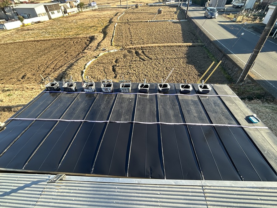 屋根　時間あけて白化防止テスト