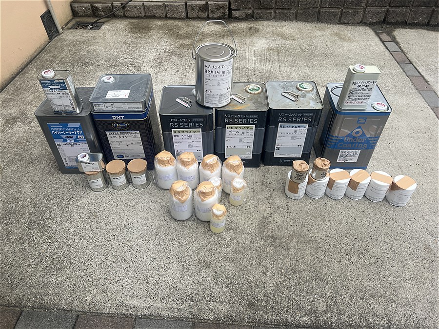 テストに使用する水性下塗塗料（外壁塗装用）