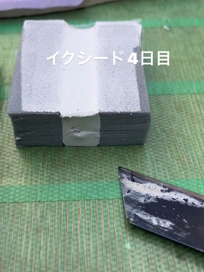 オート化学工業「オートン イクシード」４日目硬化状況