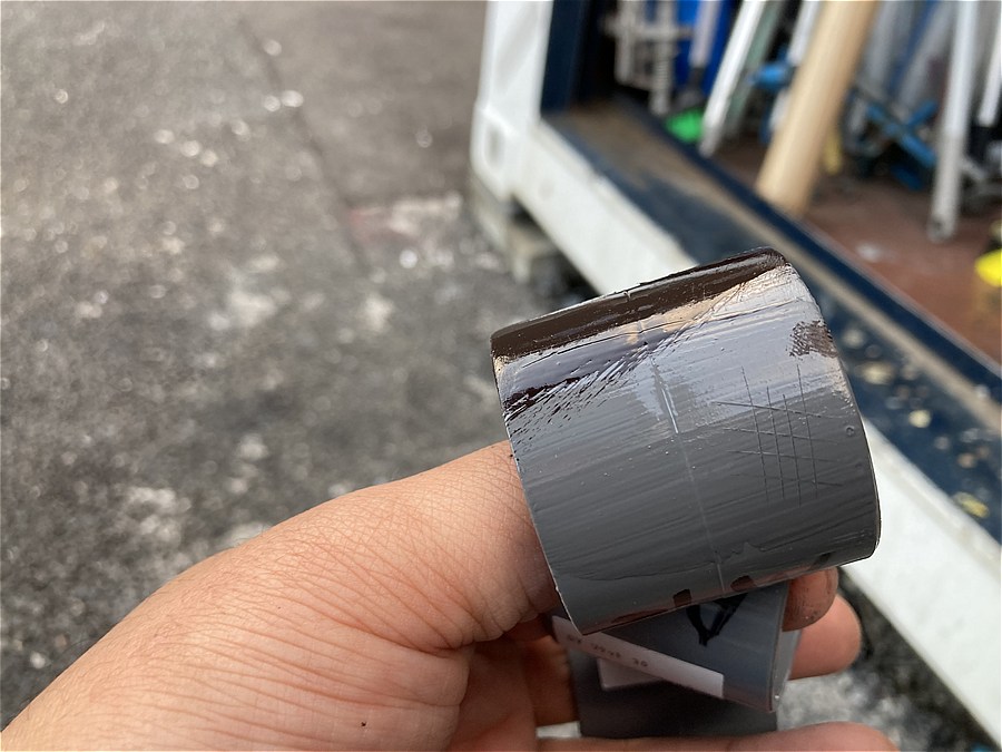 塩ビパイプ塗装、密着テスト結果１