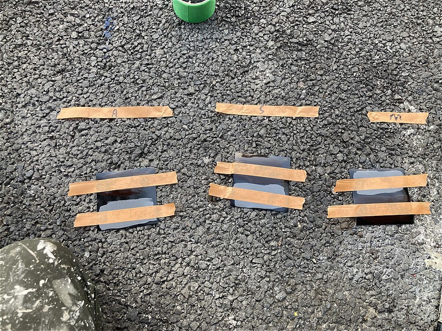 ゴムシートへの塗装、密着テスト結果２