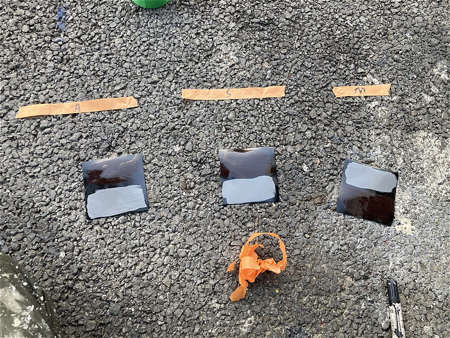 ゴムシートへの塗装、密着テスト結果３