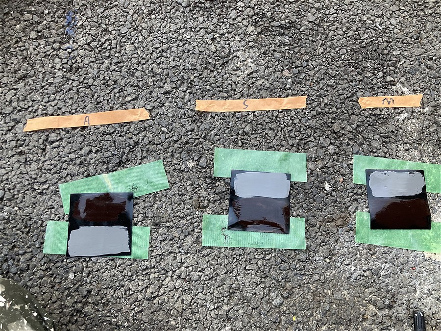 ゴムシートへの塗装、密着テスト結果４