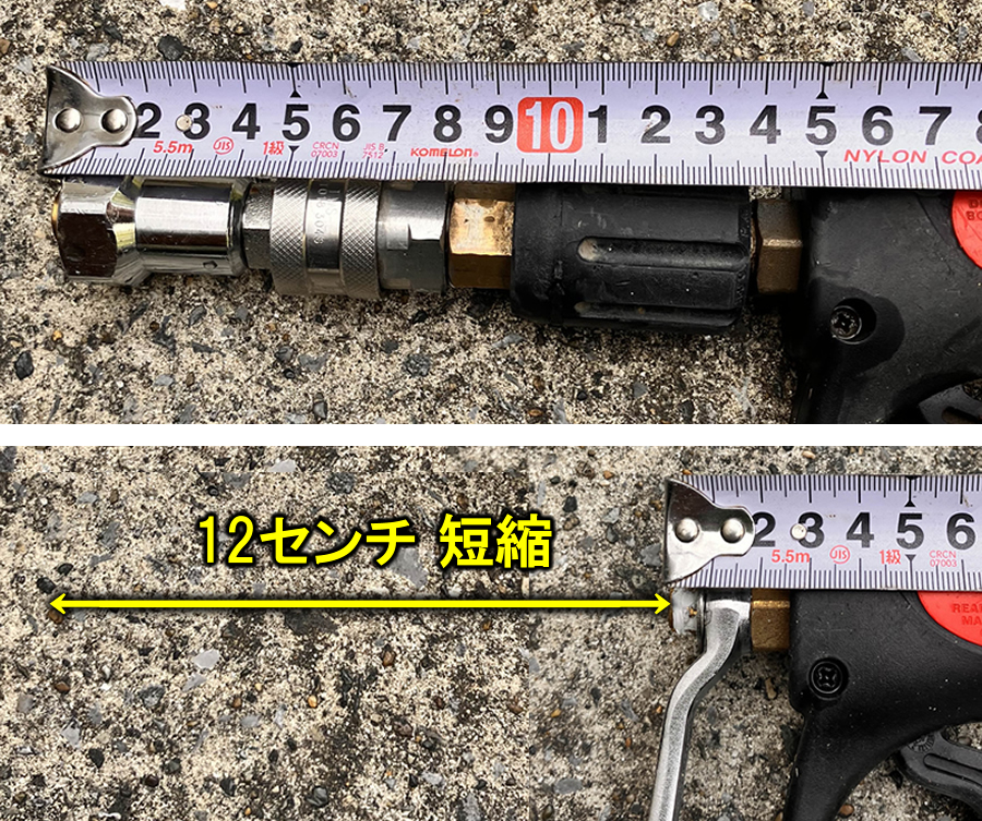 洗浄ガン短縮の結果