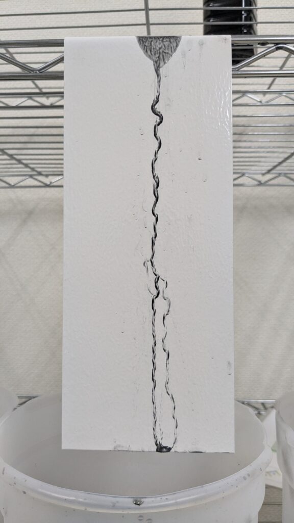 カーボン分散液を用いた低汚染塗料テスト