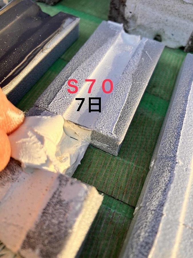 シーリング硬化後「SRシール S70」サンライズ：7日