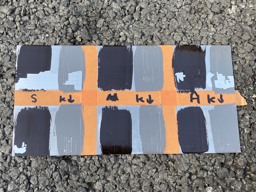 アルミ板塗装密着試験・碁盤目試験結果